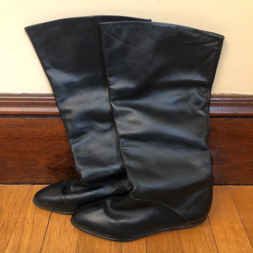 VINTAGE Dark Brown leather boots
